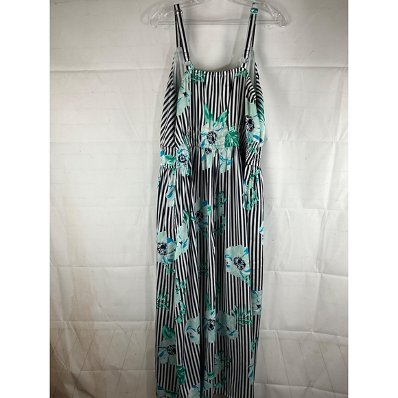 Lane Bryant Dresses & Skirts - Lane Bryant Maxi Dress Striped Floral Adjustable Straps Size 18 Maxi New